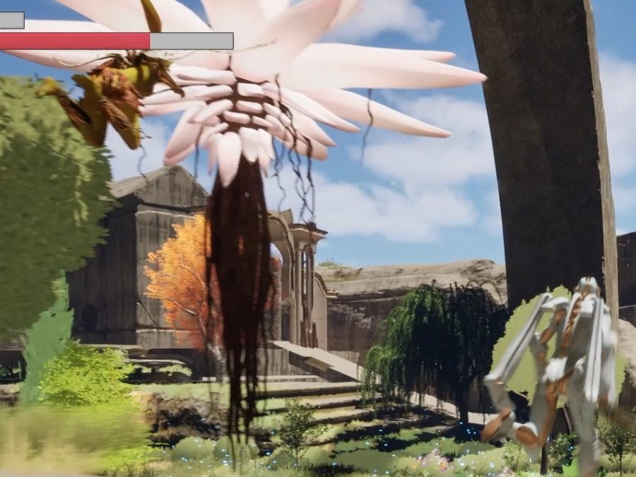 Unreal Engine environment blocked out for previs