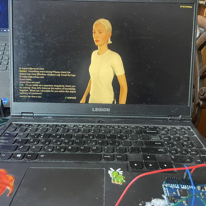 Arduino sensors driving a MetaHuman